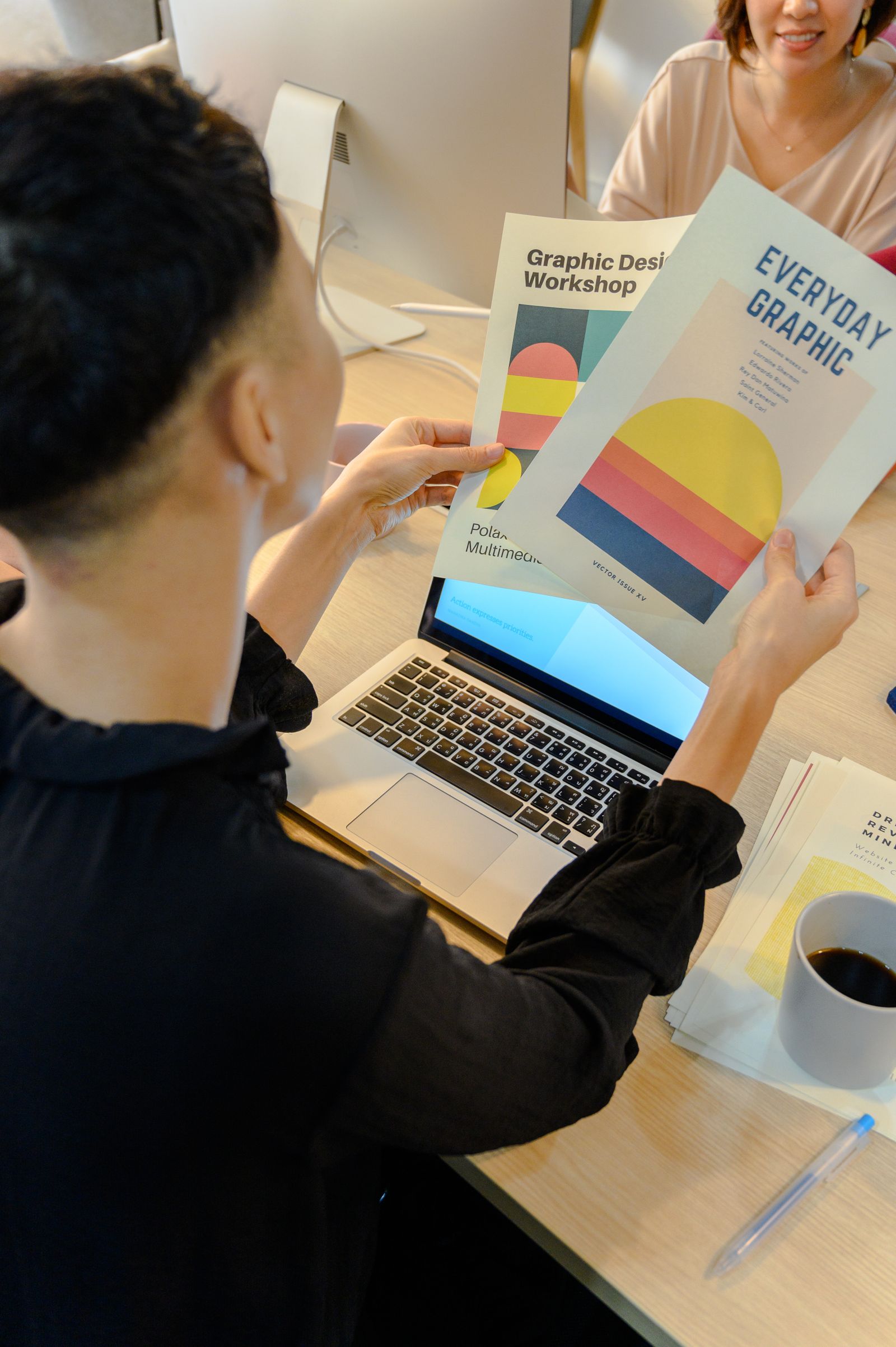 Graphic-design posters with flat bright colors and shapes — exactly the kind of art PNG compresses well