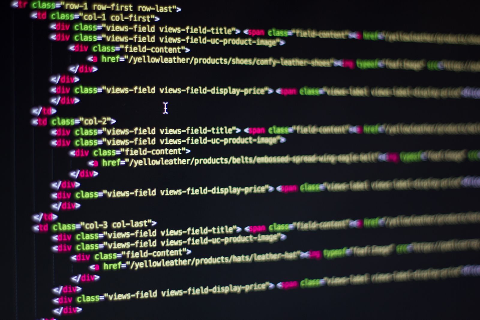 HTML markup with image tags on screen — PPM stores pixels directly, with no wrapper
