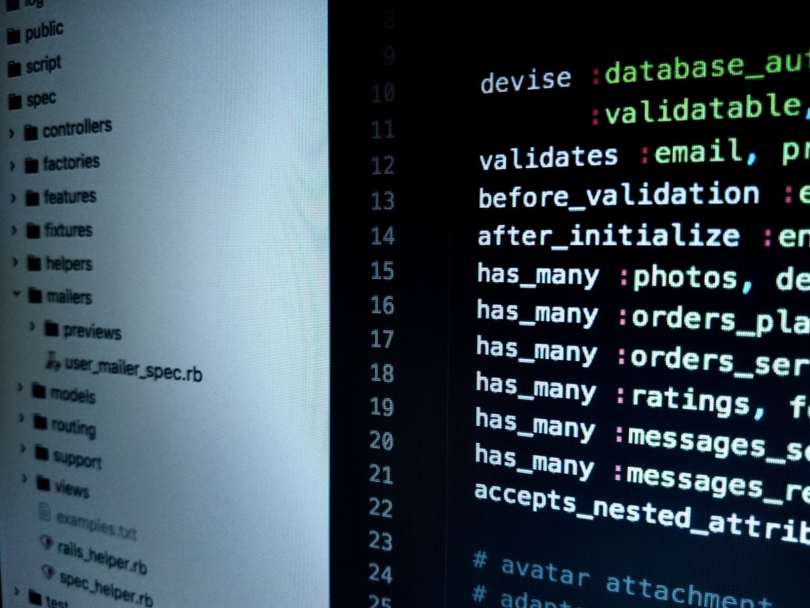 A project tree and code on screen — PPM was made as a format for programmers